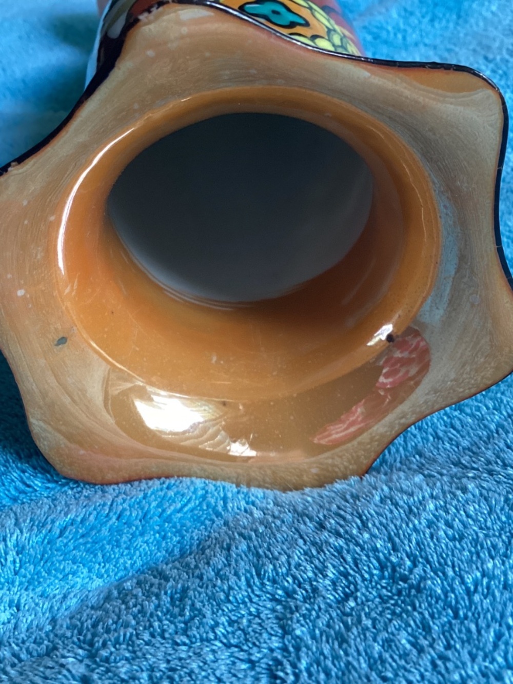 VINTAGE COLORFUL LUSTERWARE FLORAL BUD VASE - Picture 11 of 11